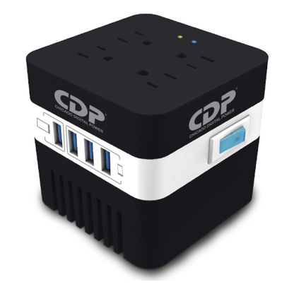 Regulador CDP RU-AVR604 de 600 VA, Negro