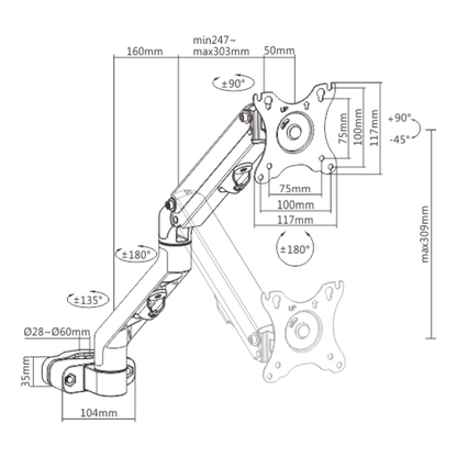 Soporte OVALTECH OVMT-S1727