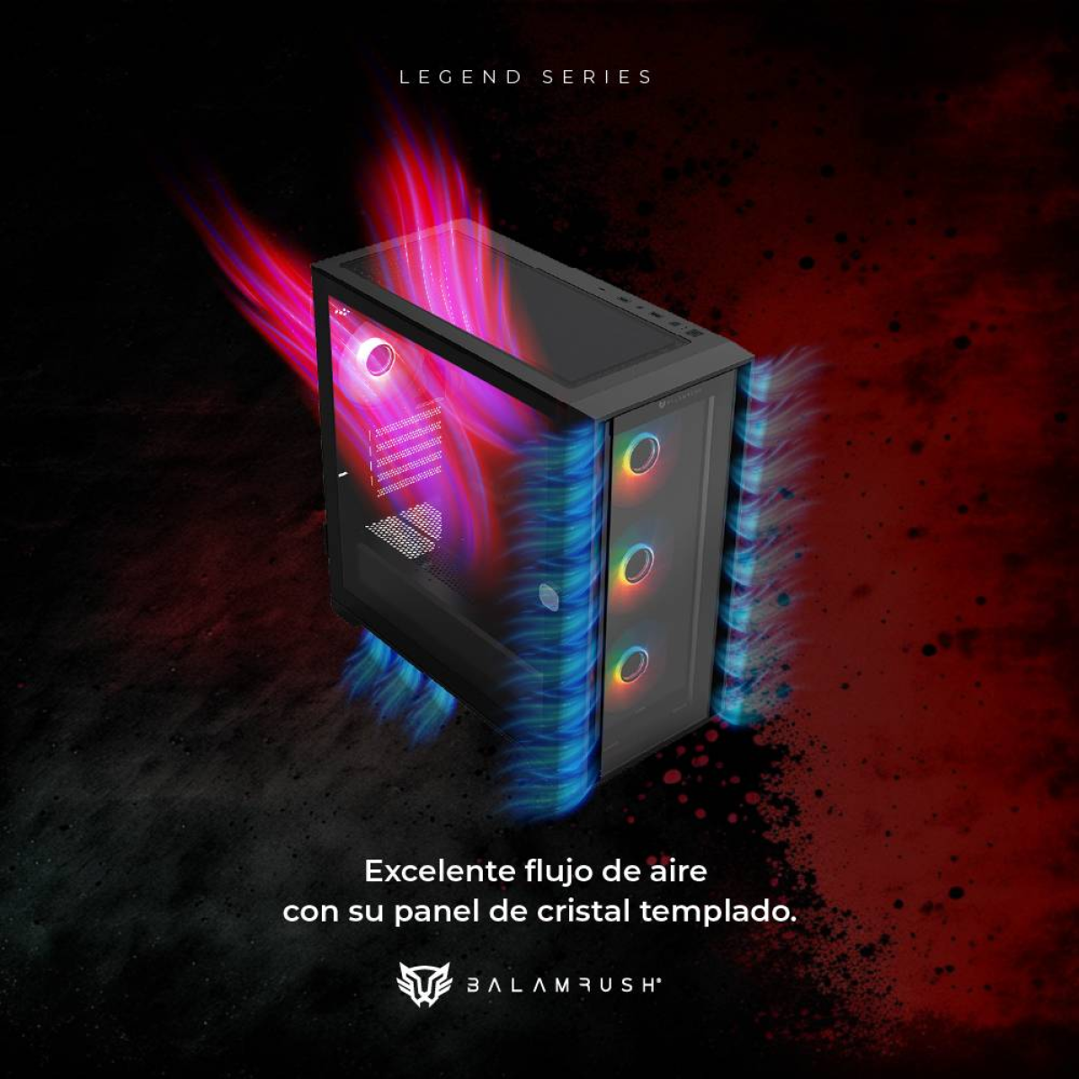 Gabinete Gaming Balam Rush Carbono Twin Mate 8000 (BR-938778)
