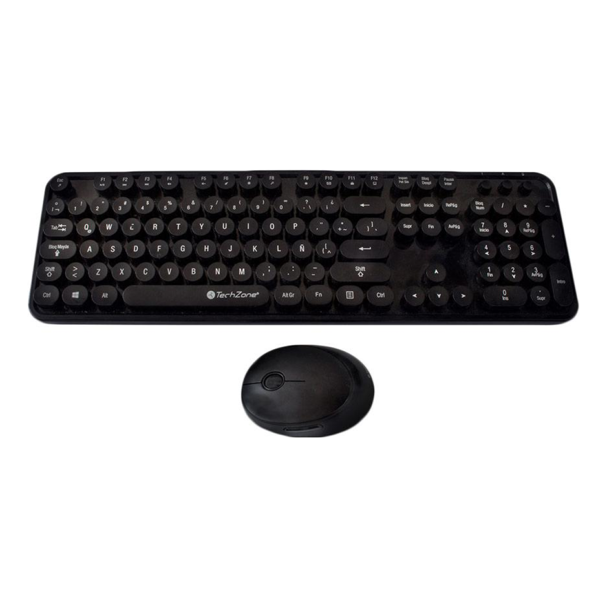 Teclado y Mouse Óptico Inalámbrico TECHZONE TZ19COMB01-INA