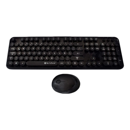 Teclado y Mouse Óptico Inalámbrico TECHZONE TZ19COMB01-INA