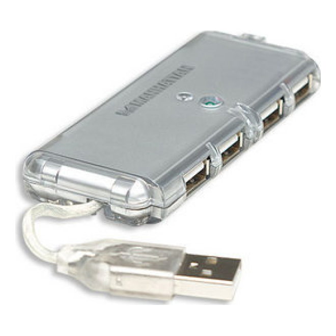 Hub USB MANHATTAN Hub de Bolsillo USB de Alta Velocidad 2.0 (160599)