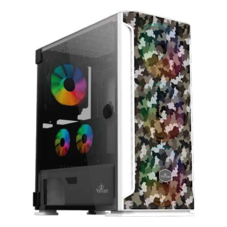 GABINETE  HOLLOW 2500 ATX,C/T 3VEN ARGB/MESH/ Yeyian