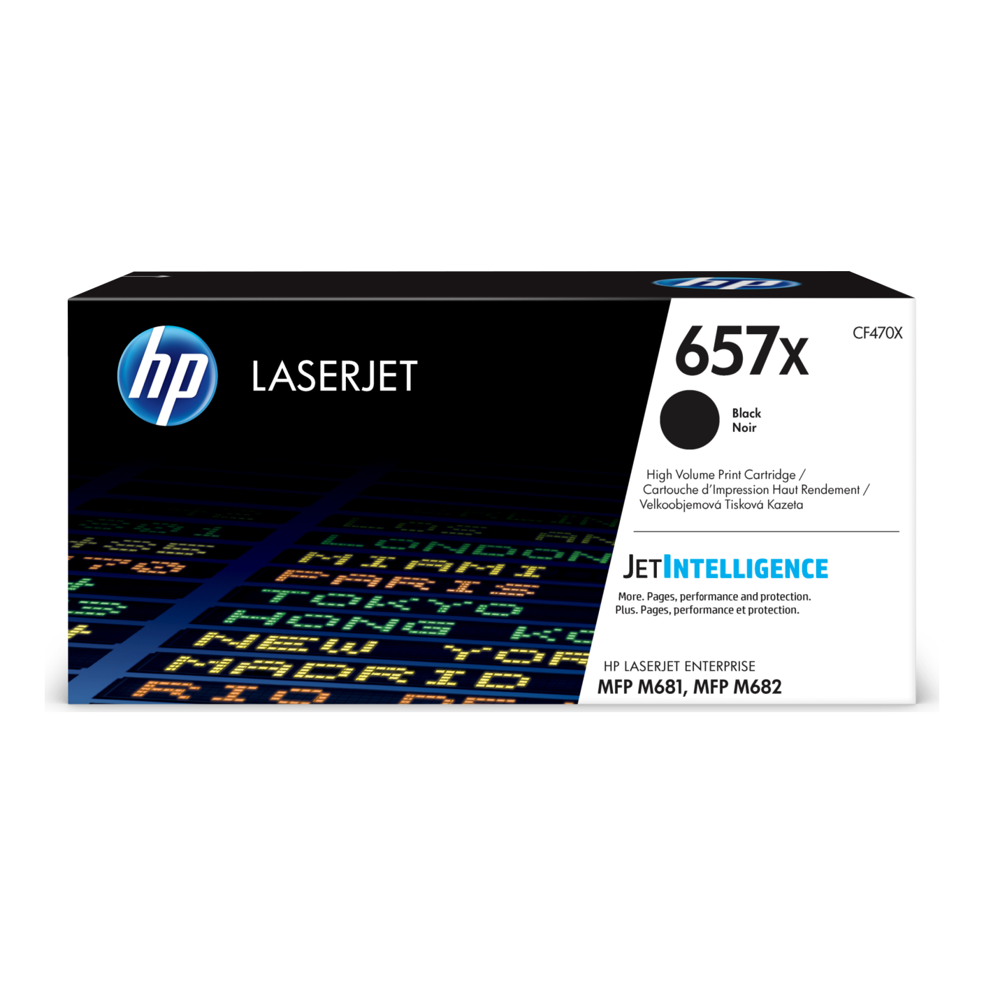 Tóner HP Original 657X Negro – Para LaserJet Pro M452, Color LaserJet Enterprise M653, LaserJet Enterprise MFP M681 (CF470X)