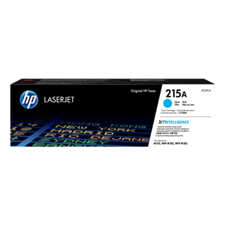 Tóner HP Original 215A Cian – Para LaserJet Pro M183, Color LaserJet Pro MFP M182, LaserJet Pro MFP M183 (W2311A)