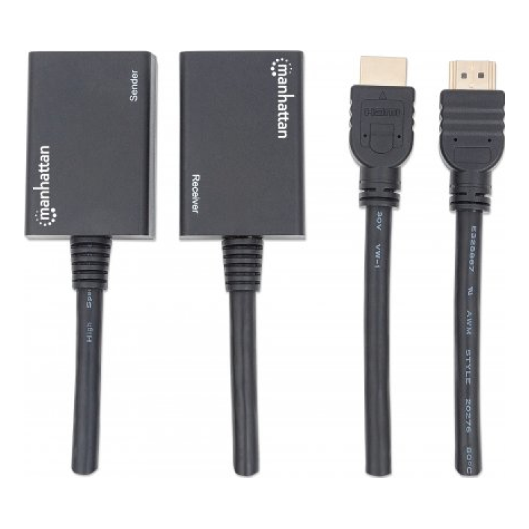 Extensor HDMI MANHATTAN por Cat5e/Cat6 (207386)
