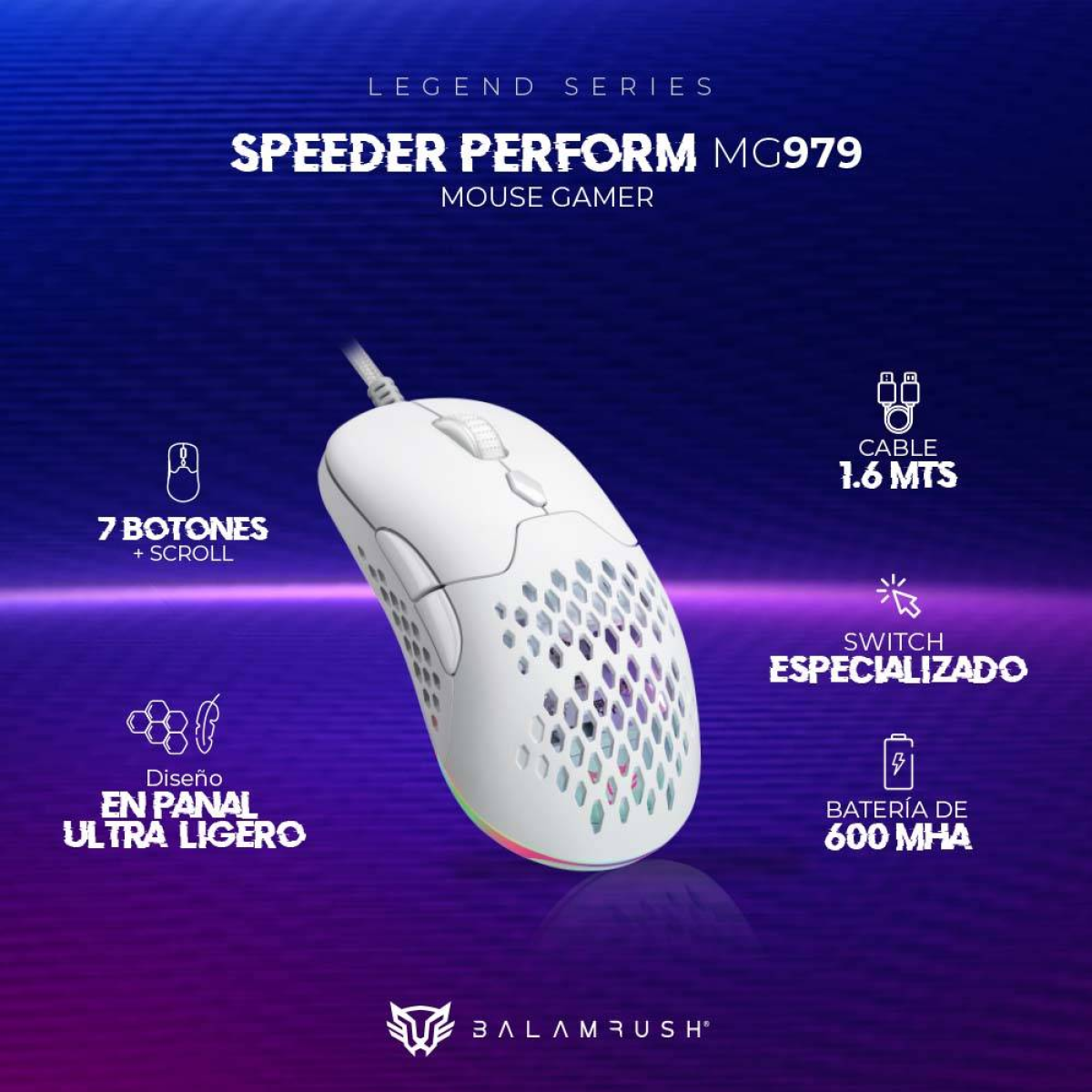 Mouse Gaming Balam Rush MG979