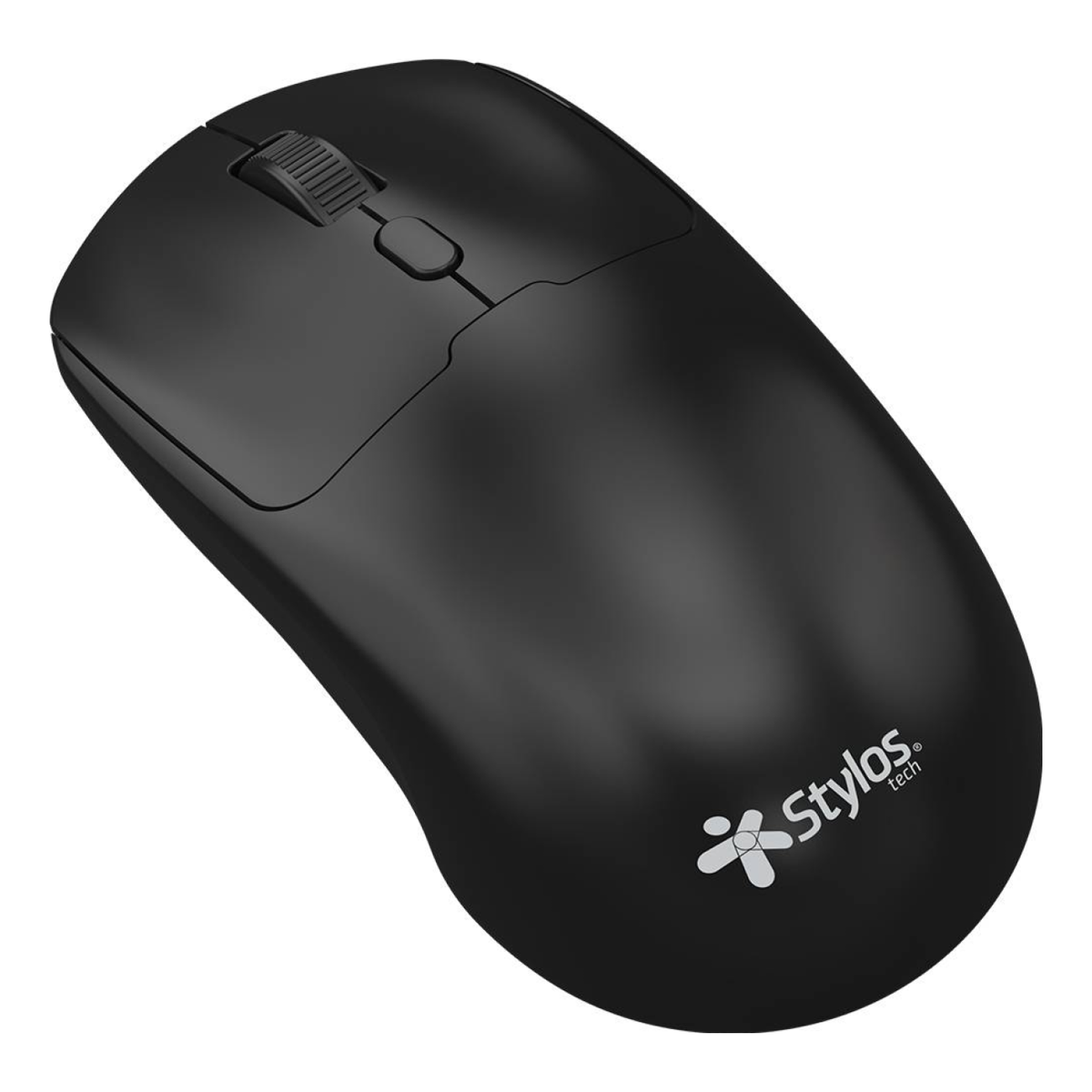 Mouse Gaming Stylos RECARGABLE 2.4 GHz/USB 600 DPI 4 botones Negro (STPMOI7B)