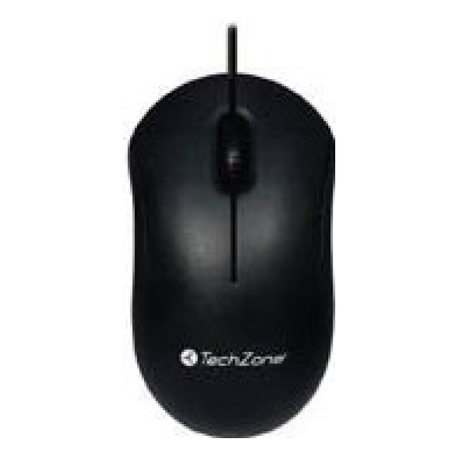 Mouse TECHZONE TZMOU01 USB óptico 1000 DPI Negro
