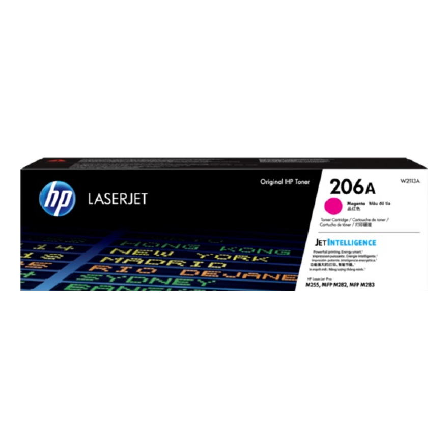 Tóner HP Original 206A Magenta – Para LaserJet Pro M255, Color LaserJet Pro MFP M282, Color LaserJet Pro M283 (W2113A)