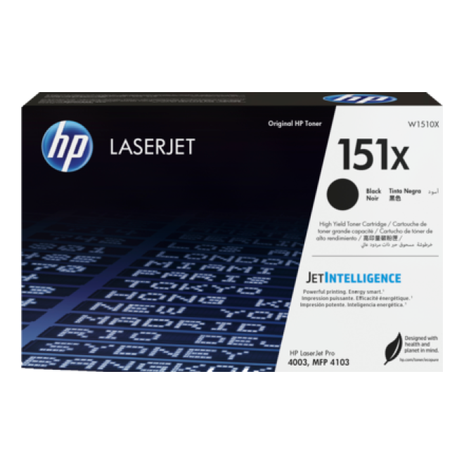 Tóner HP Original 151X Negro – Para LaserJet Pro M404, LaserJet Pro M428, LaserJet Pro M454 (W1510X)