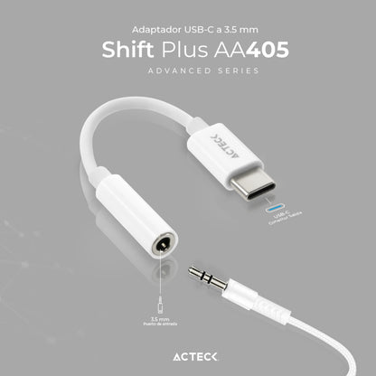 Adaptador USB C a Jack 3.5mm ACTECK AA405