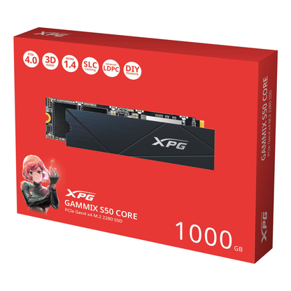 SSD M.2 NVMe ADATA Gammix S50 Core 1 TB PCIe 4.0 x4 (SGAMMIXS50C-1000G-CS)