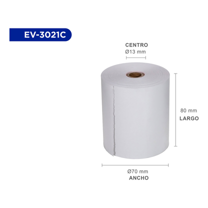 Rollos de papel EVOTEC EV-3021C