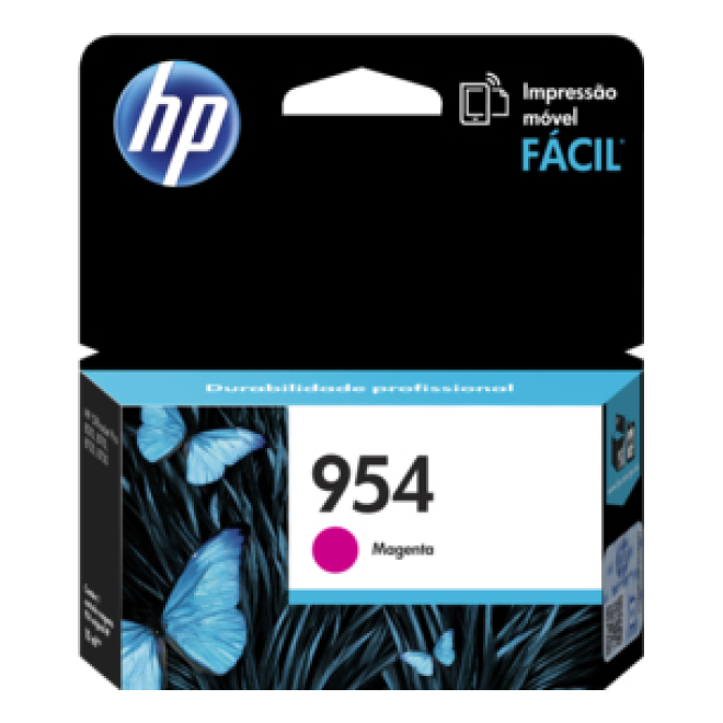 Cartucho de Tinta HP Original 954 Magenta – Para OfficeJet Pro 7740, OfficeJet Pro 8210, OfficeJet Pro 8710 (L0S53AL)