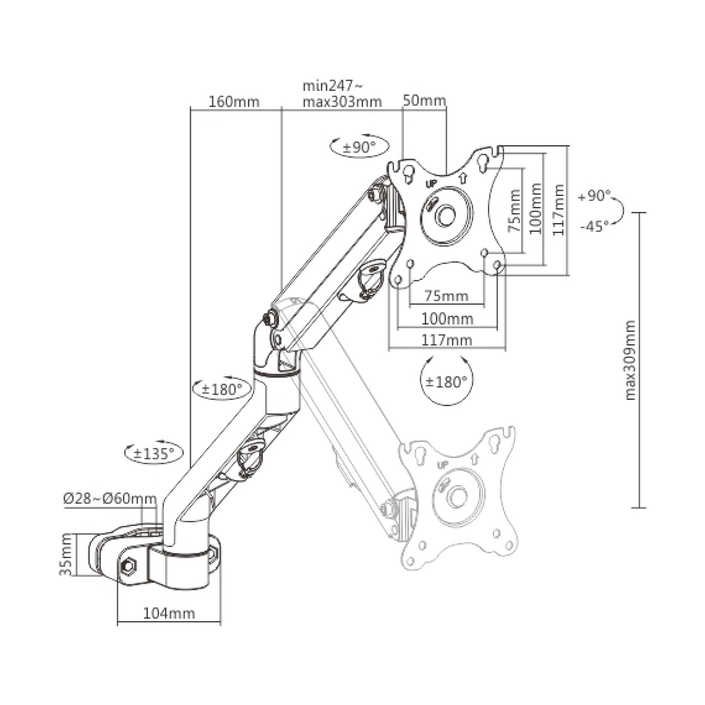 Soporte OVALTECH OVMT-S1727