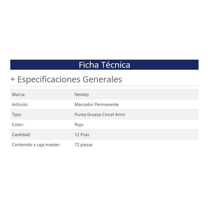 Marcador Permanente  Nextep NE-075
