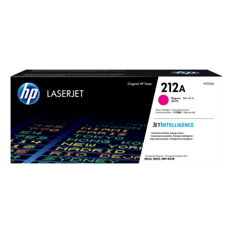 Tóner HP Original 212A Magenta – Para LaserJet Pro M454dn, Color LaserJet Pro MFP M479fdw, LaserJet Pro M454dw (W2123A)