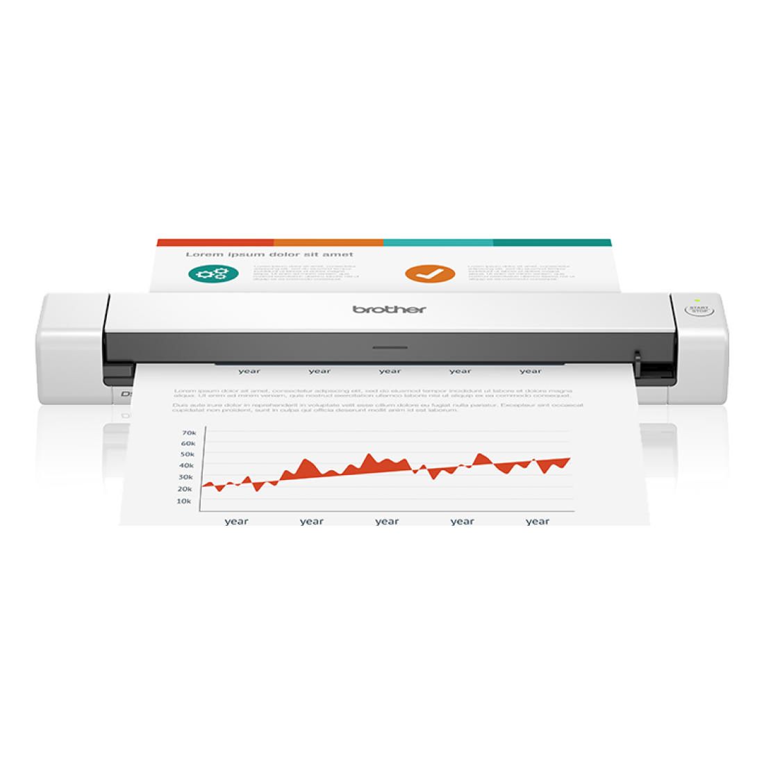 Escáner Portátil Brother Dsmobile 15 ppm Micro USB 3.0 Soporta 1 Hoja / Credencial por Escaneo (DS640)