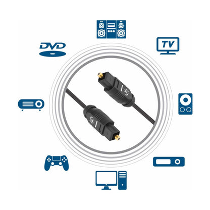 Cable de Audio Digital Optico Toslink MANHATTAN 356091