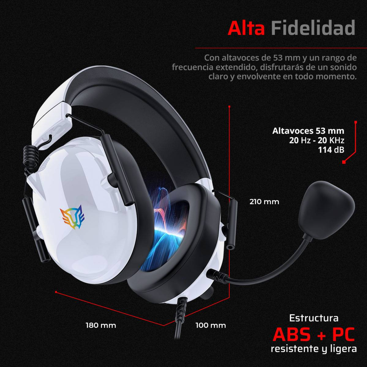 Diadema Gamer Balam Rush Aviator Level HA757 Alámbrica con Sonido Envolvente (BR-941174)