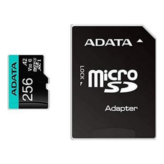 Tarjeta de Memoria microSDXC ADATA 256 GB Clase 10 (AUSDX256GUI3V30SA2-RA1)