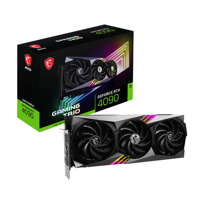 Tarjeta de Video Gaming MSI RTX 4090 Gaming X TRIO 24 GB GDDR6X G4090GT24 3 Ventiladores
