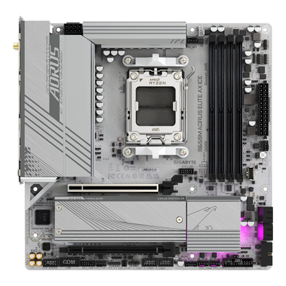 Motherboard Gigabyte B650M A ELITE AX ICE Socket AM5 Micro-ATX DDR5 Wi-Fi 6E