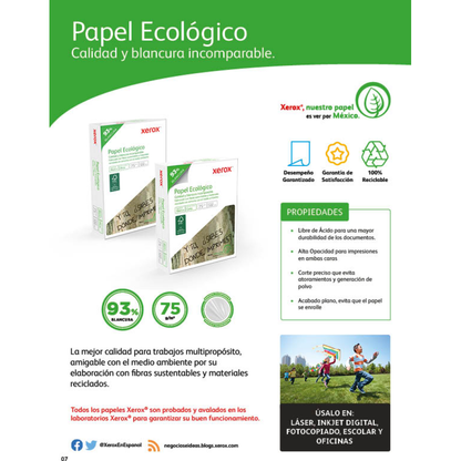 Papel Bond Ecológico Oficio XEROX Ecológico