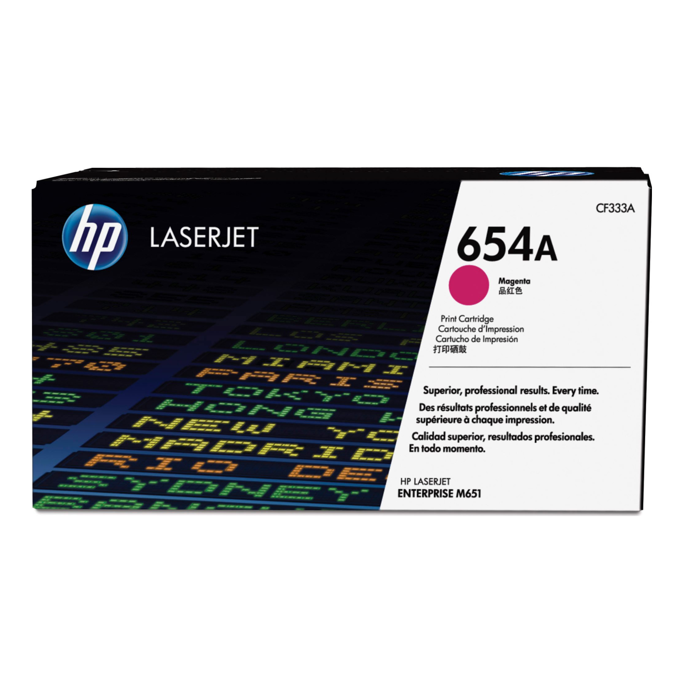 Tóner HP Original 654A Magenta – Para LaserJet M651, LaserJet M680, Color LaserJet M651 (CF333A)