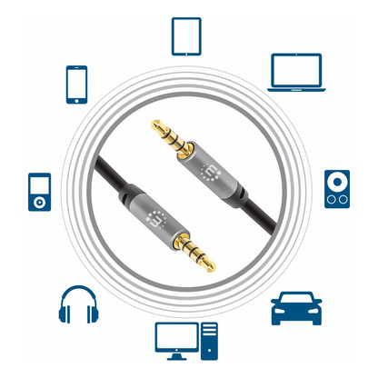 Cable Auxiliar de Audio Estéreo 3.5 mm MANHATTAN 356015