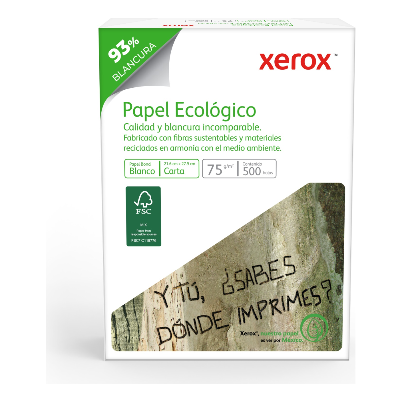 Papel Bond Ecológico Carta XEROX Ecológico