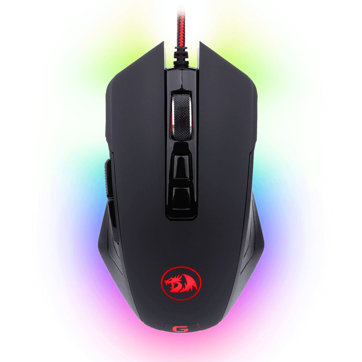 Mouse Gaming Redragon Dagger 2 USB óptico 10000 DPI 8 botones RGB Aluminio, Negro (M715RGB-1)