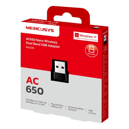 Adaptadores USB Red MERCUSYS MA20N