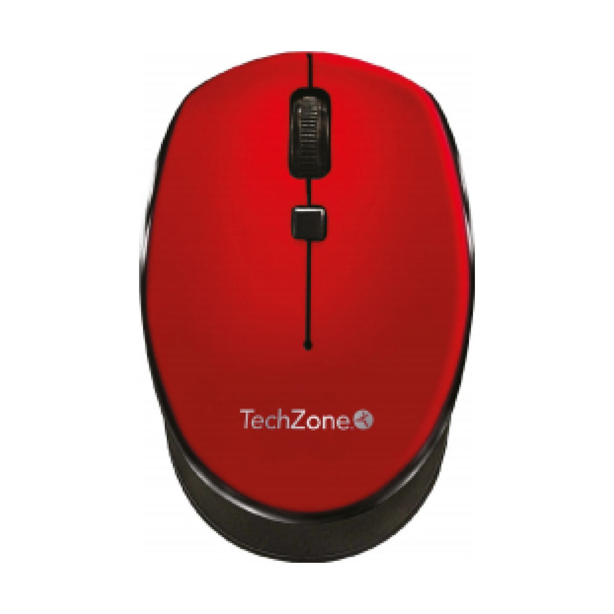 Mouse TECHZONE TZ19MOU01-INAR inalámbrico 2.4 GHz óptico 1600 DPI 3 botones Rojo