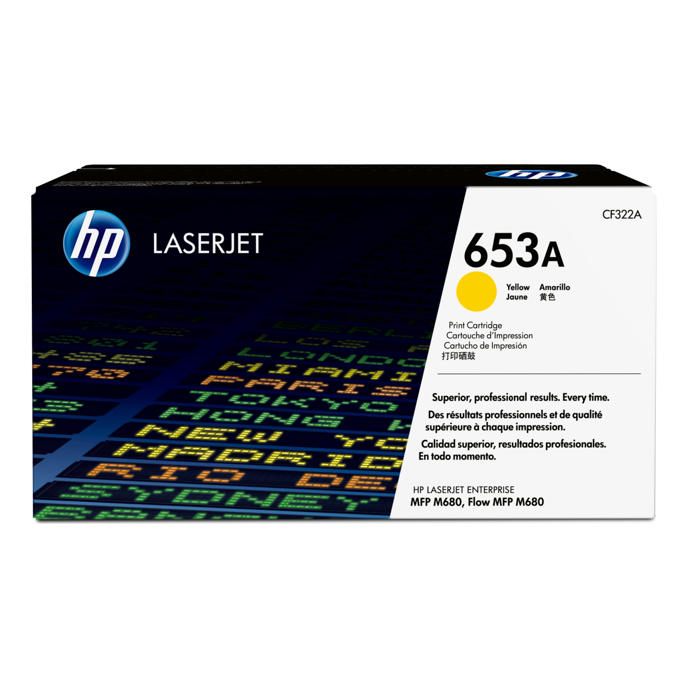 Tóner HP Original 653A Amarillo – Para LaserJet Pro MFP M680, LaserJet Enterprise 700 Color MFP M775, Color LaserJet Enterprise M651 (CF322A)