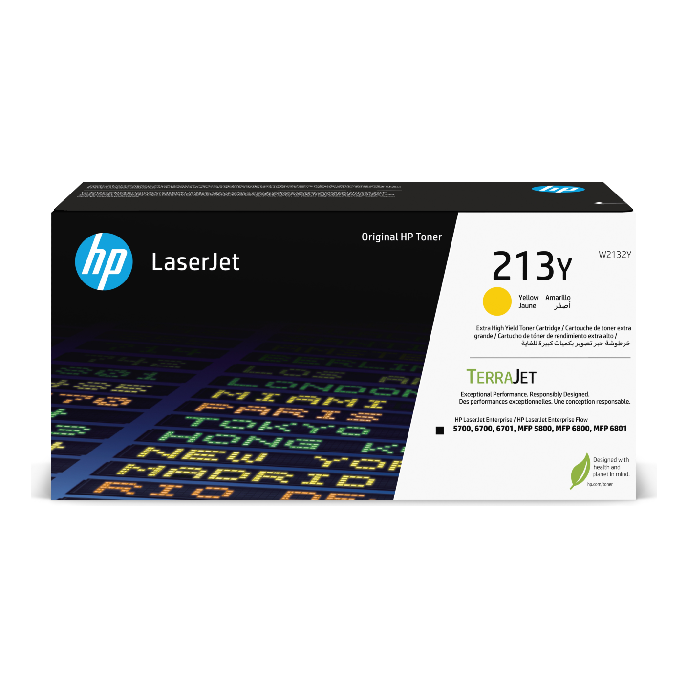 Tóner HP Original 213Y Amarillo – Para LaserJet Pro M454, Color LaserJet Pro MFP M479, LaserJet Pro M404 (W2132Y)