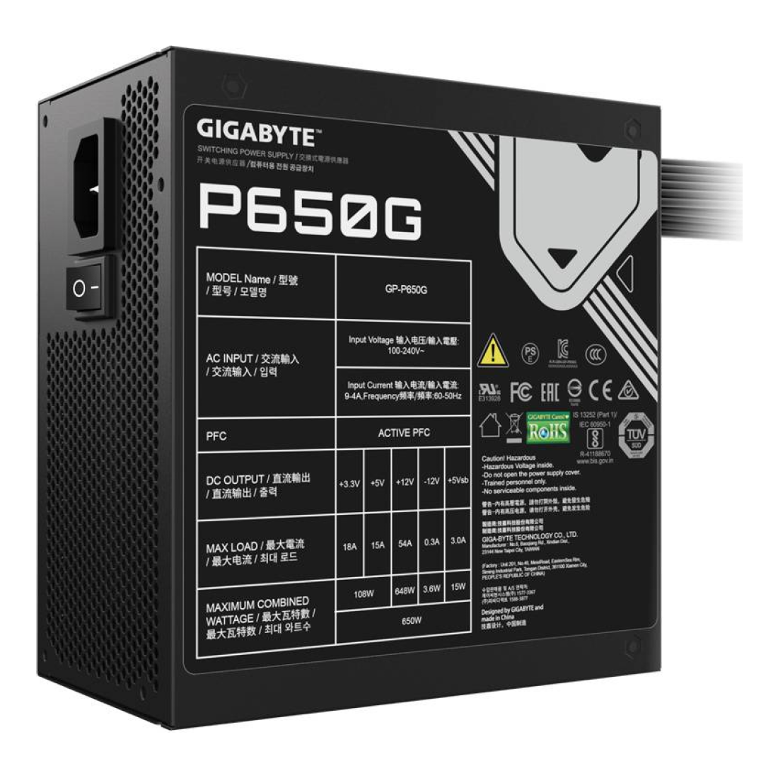 Fuente de poder GIGABYTE GP-P650G-PG5