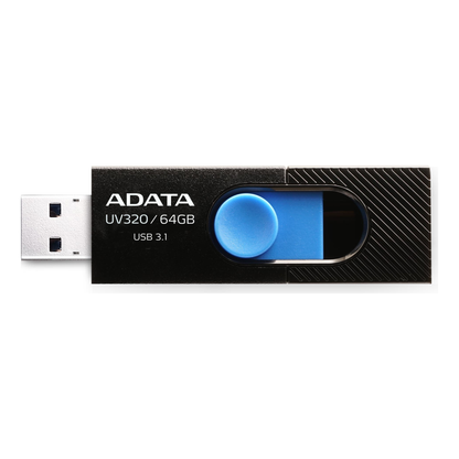 Memoria USB ADATA UV320 64 GB Negro/Azul (AUV320-64G-RBKBL)