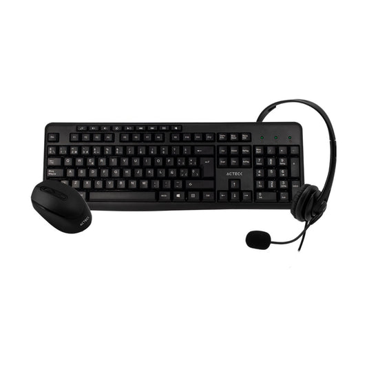 Kit de Oficina: teclado, mouse y audífonos ACTECK KT30