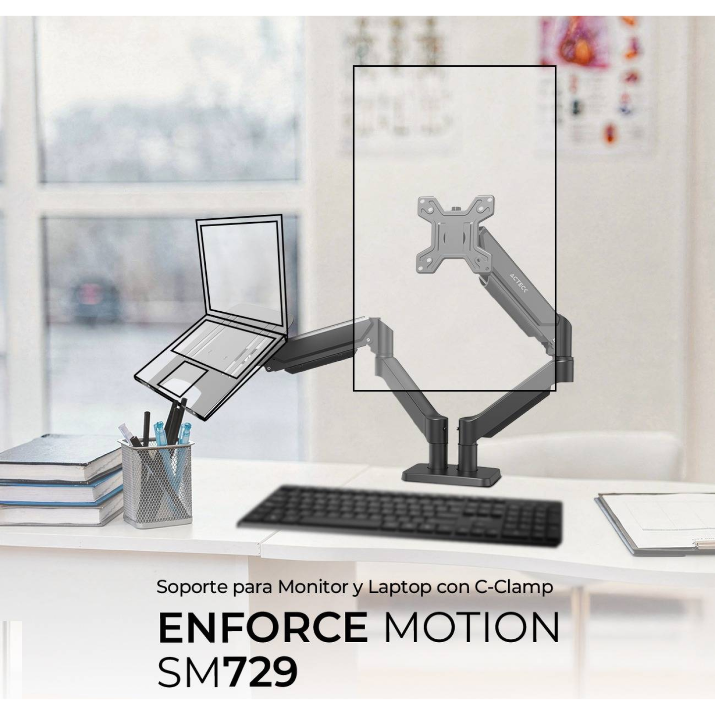 Soportes para Monitores ACTECK ENFORCE MOTION  SM729