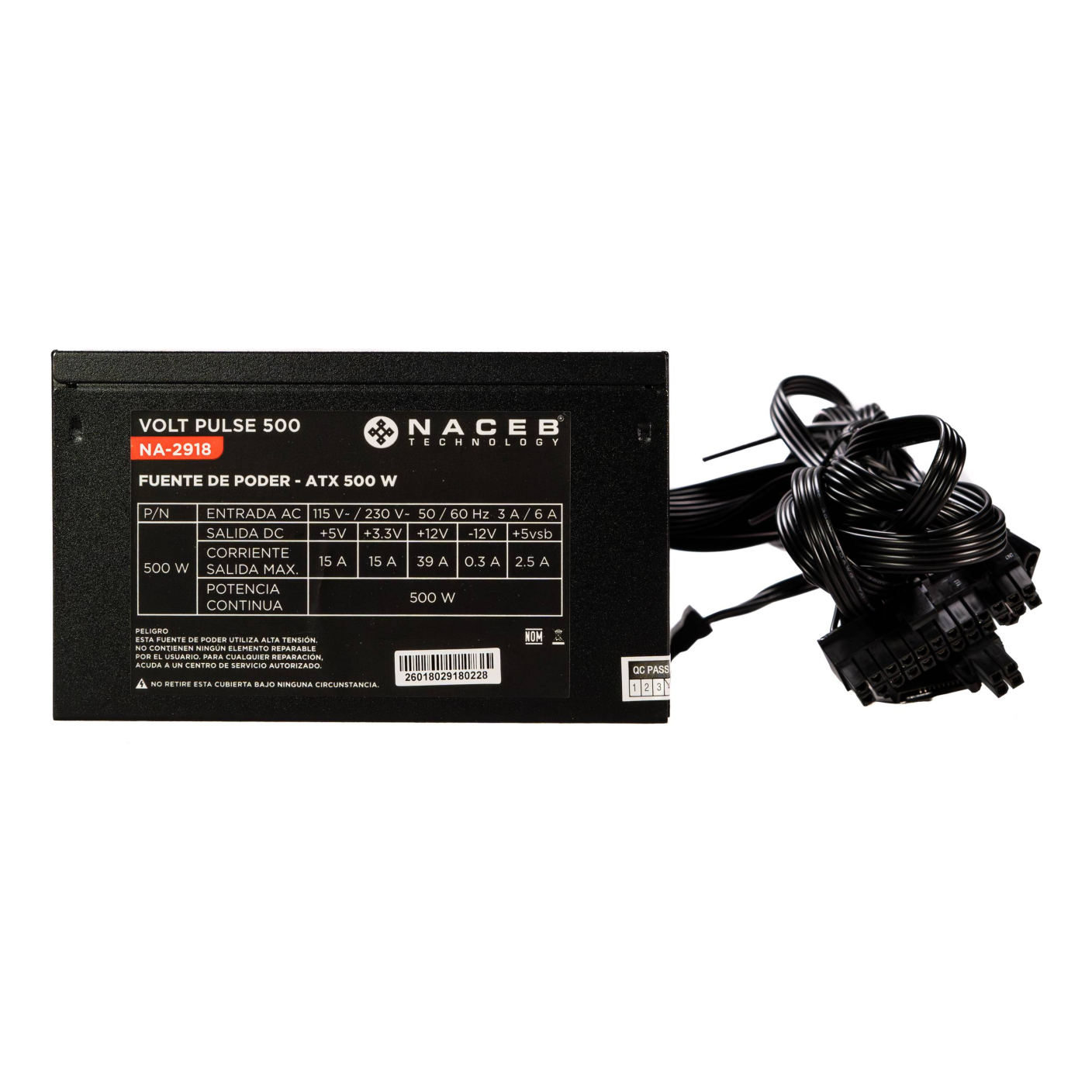 Fuente de poder Naceb Technology NA-2918