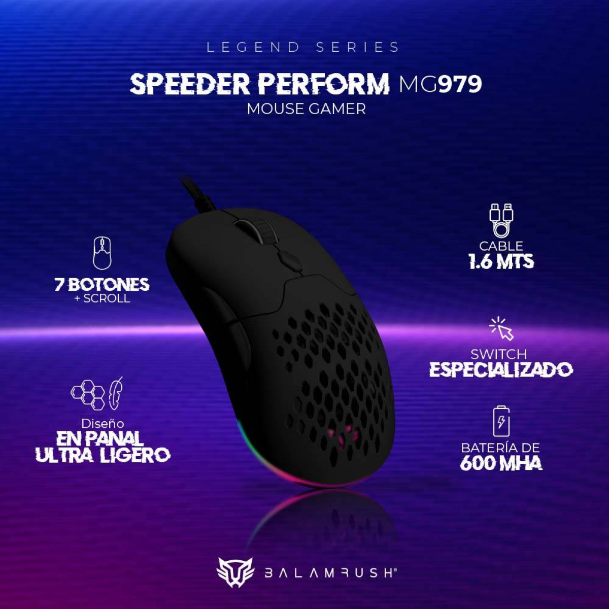 Mouse Gaming Balam Rush MG979