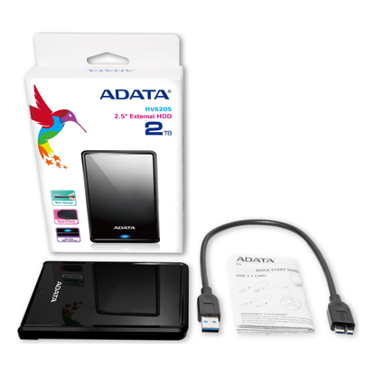 Disco Duro Externo ADATA HV620S 4 TB USB 3.2 Gen 1 2.5 Pulgadas (AHV620S-4TU31-CBK)