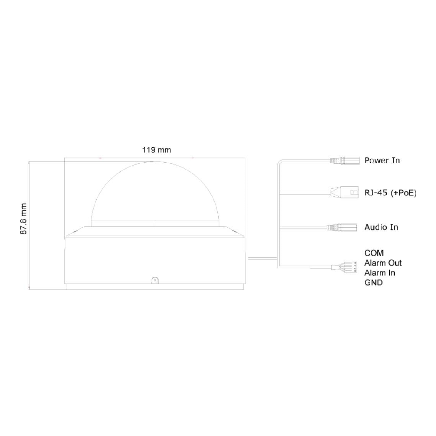 Cámara Domo PROVISION-ISR DAI-320IPEN-28-V4
