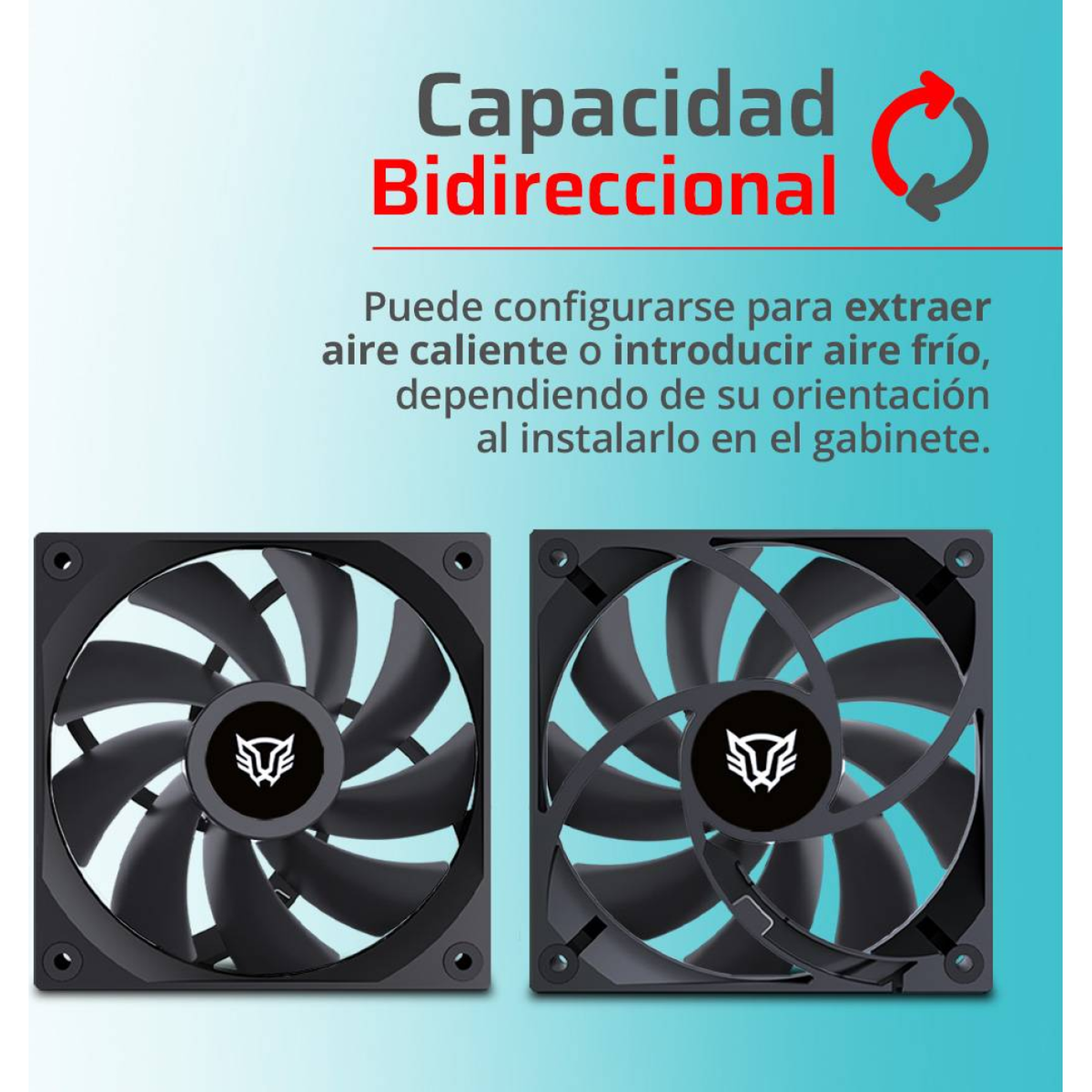 Ventilador Balam Rush Eolox Gaziar Pro EXG99 de 120 mm, 2000 RPM (BR-942188)