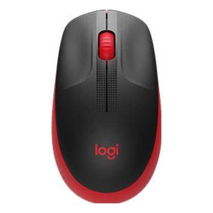 Mouse Logitech M190 inalámbrico 2.4 GHz óptico 1000 DPI 3 botones Negro, Rojo (910-005904)