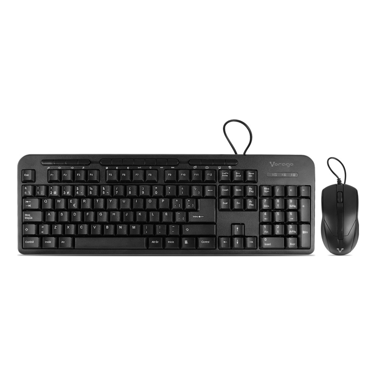 Kit de Teclado y Mouse VORAGO KM-107