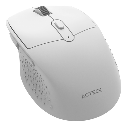 Mouse ACTECK ERGO MI680 inalámbrico 2.4 GHz óptico 1600 DPI 6 botones silencioso Blanco (AC-934084)
