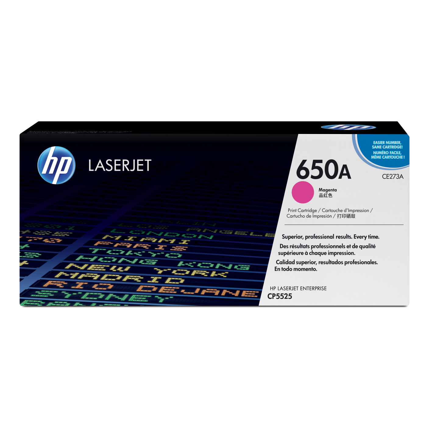 Tóner HP Original 650A Magenta – Para CP5525, M750, M775 (CE273A)